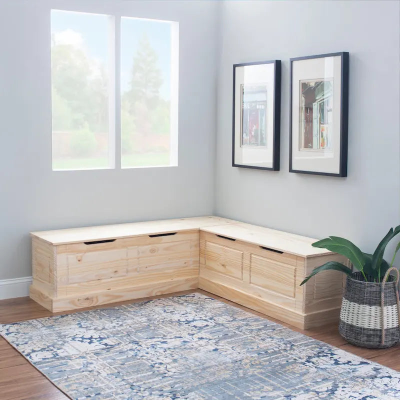 L-Shaped Backless Breakfast Nook Bench