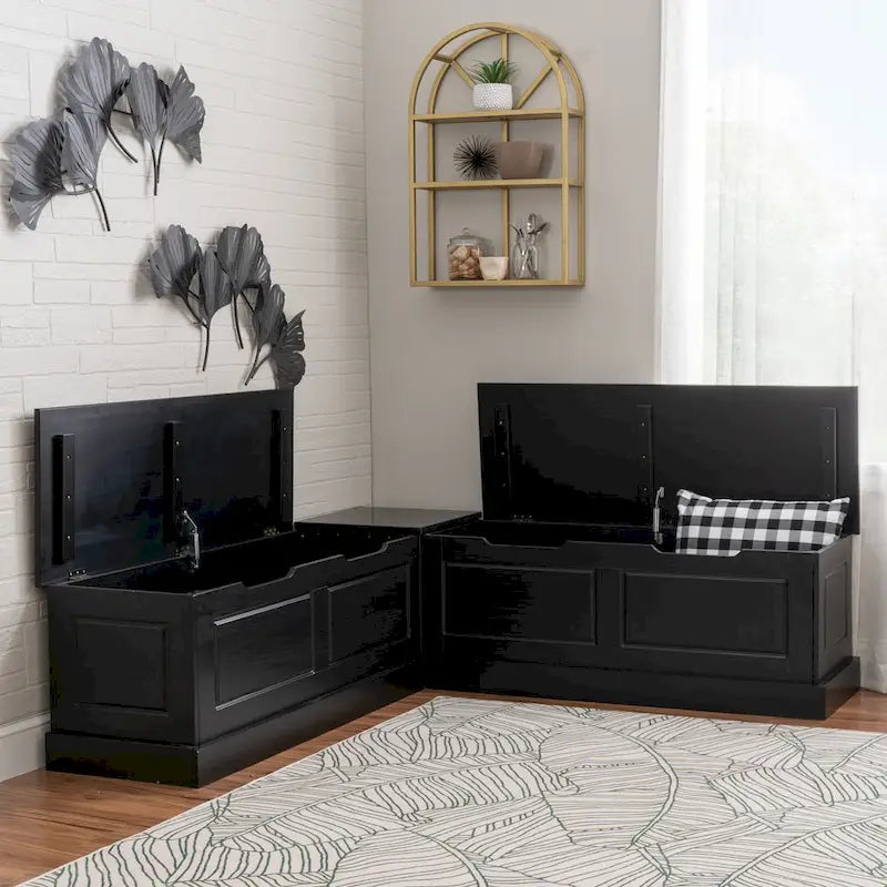 L-Shaped Backless Breakfast Nook Bench