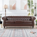 Comfortable 3-Seater Sofa with Striped Seat Cushion