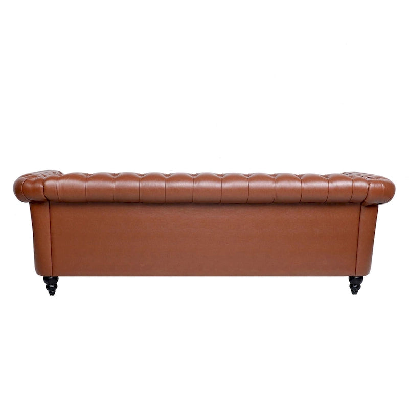 Comfortable 3-Seater Sofa with Striped Seat Cushion