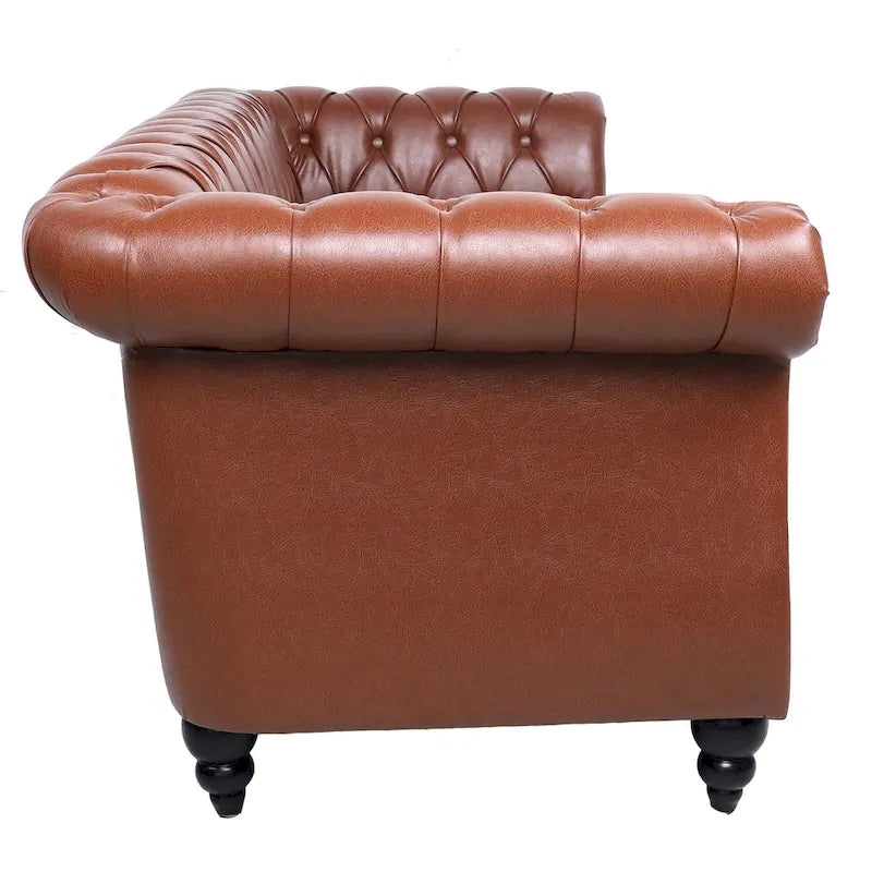 Comfortable 3-Seater Sofa with Striped Seat Cushion