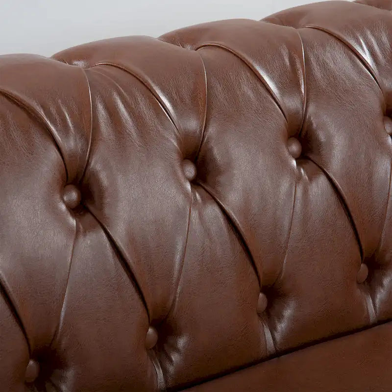Comfortable 3-Seater Sofa with Striped Seat Cushion