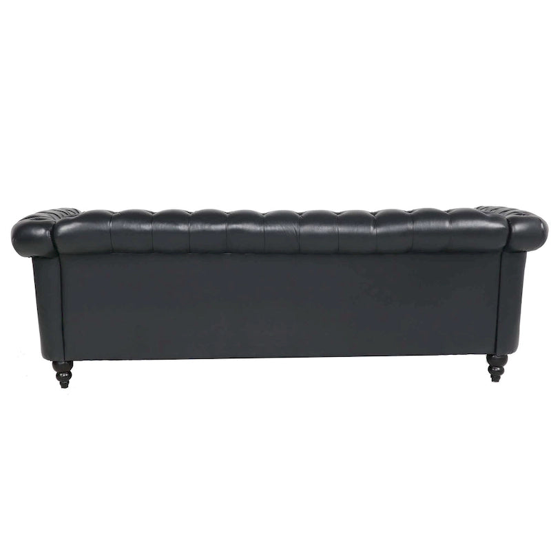 Comfortable 3-Seater Sofa with Striped Seat Cushion
