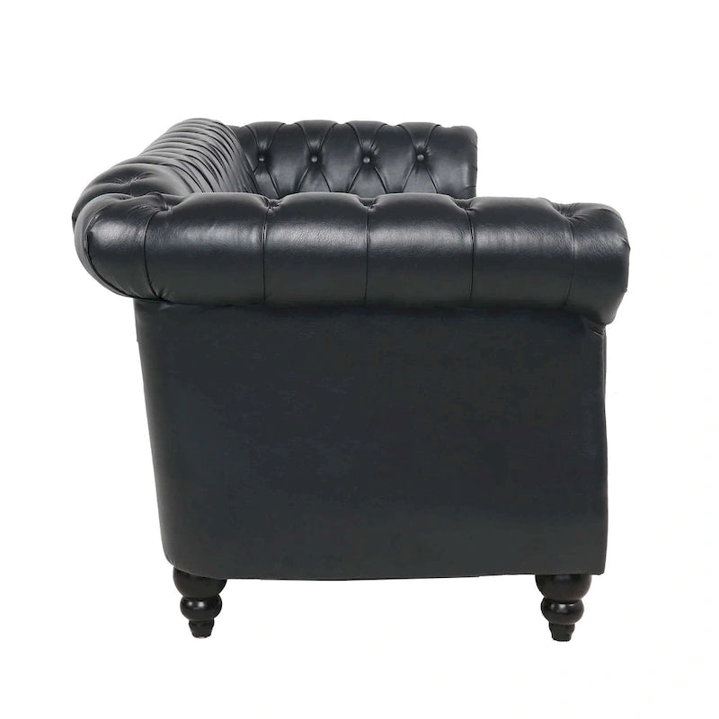 Comfortable 3-Seater Sofa with Striped Seat Cushion