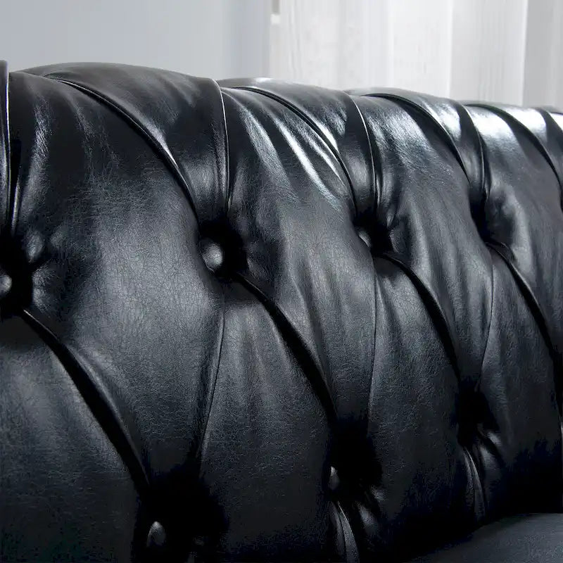 Comfortable 3-Seater Sofa with Striped Seat Cushion