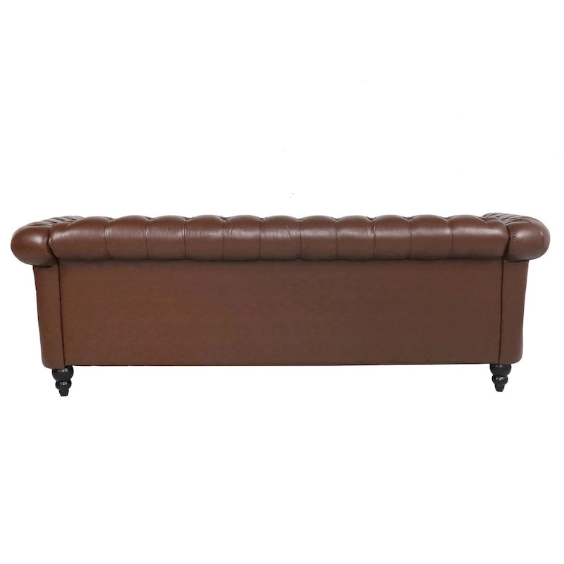 Comfortable 3-Seater Sofa with Striped Seat Cushion