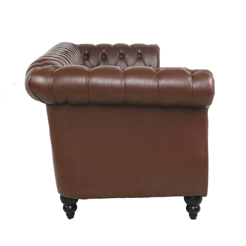 Comfortable 3-Seater Sofa with Striped Seat Cushion