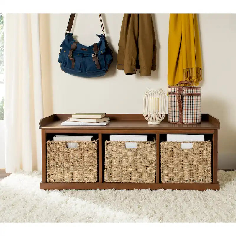 Grey/White Storage Bench 47Wx16Dx20H