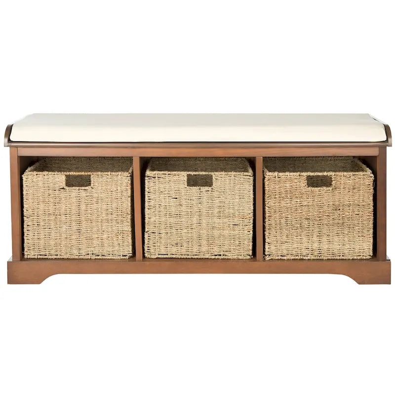 Grey/White Storage Bench 47Wx16Dx20H