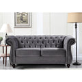 Velvet Chesterfield Loveseat