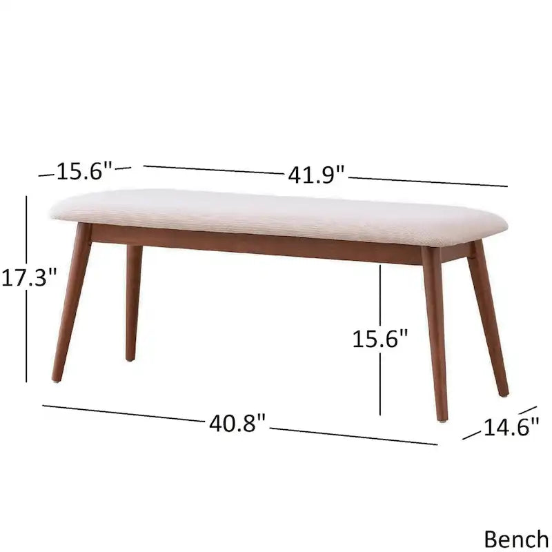 Dark Walnut Finish Rectangular Dining Set - Curved Back Chairs