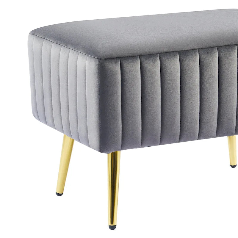 CO-Z 24-inch Modern Upholstered Entryway Bench with Velvet Seat
