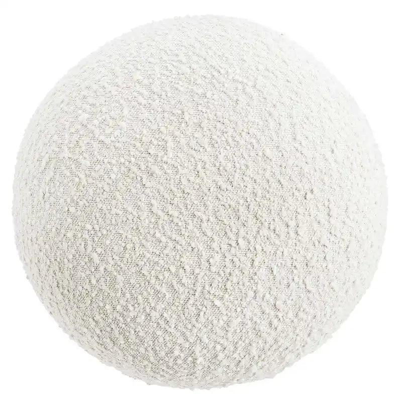 Boucle Upholstered Round Ottoman