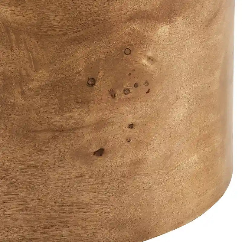 Boucle Upholstered Round Ottoman