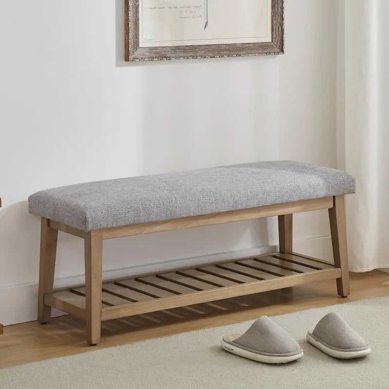 Upholstered Entryway Storage Bench