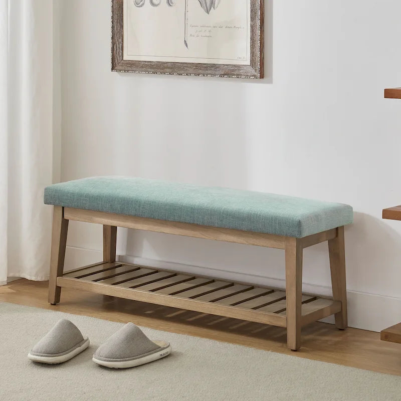 Upholstered Entryway Storage Bench