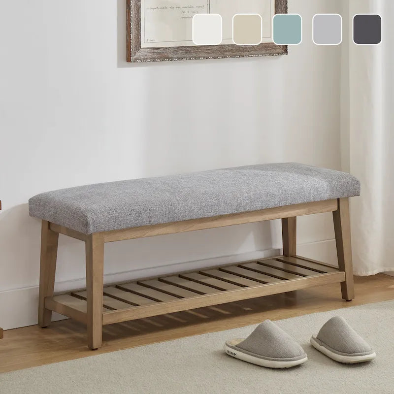 Upholstered Entryway Storage Bench