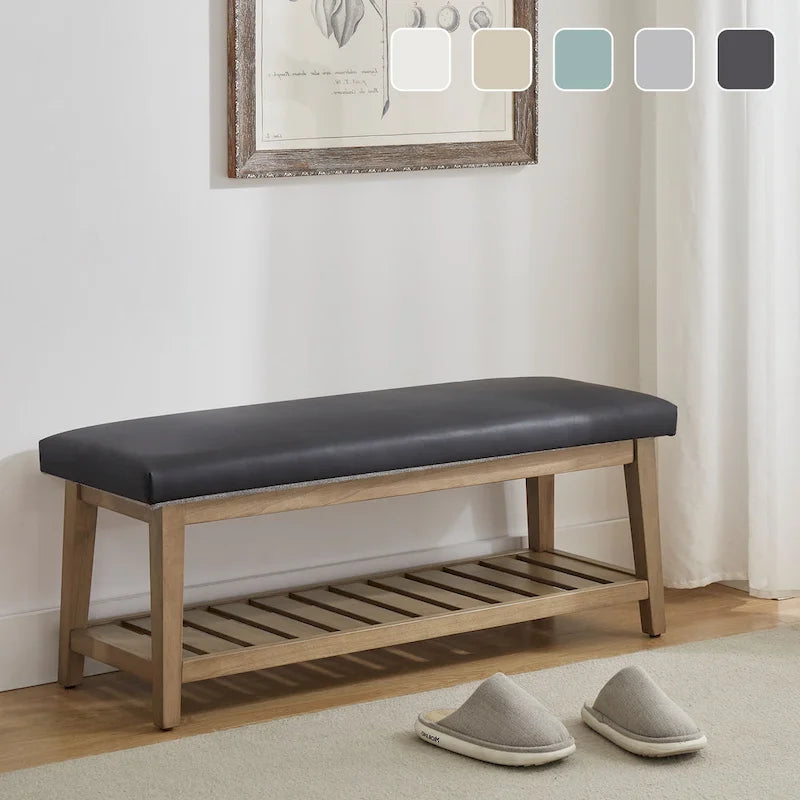 Upholstered Entryway Storage Bench