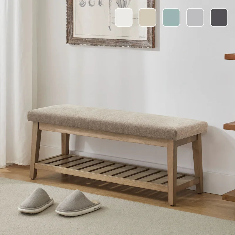 Upholstered Entryway Storage Bench