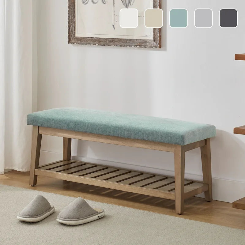 Upholstered Entryway Storage Bench
