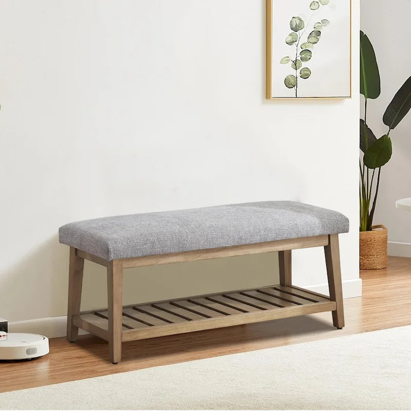 Upholstered Entryway Storage Bench