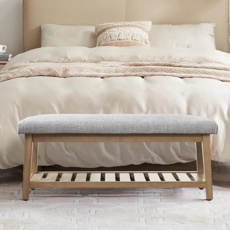 Upholstered Entryway Storage Bench