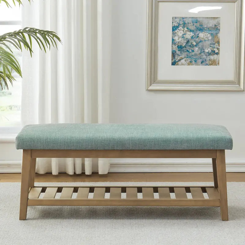 Upholstered Entryway Storage Bench