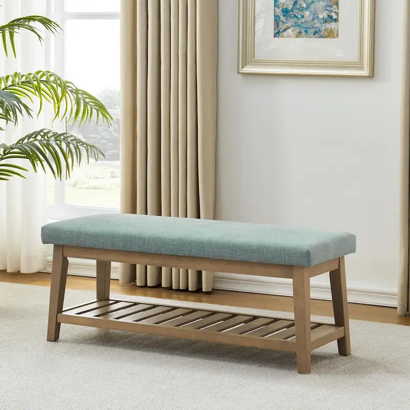 Upholstered Entryway Storage Bench