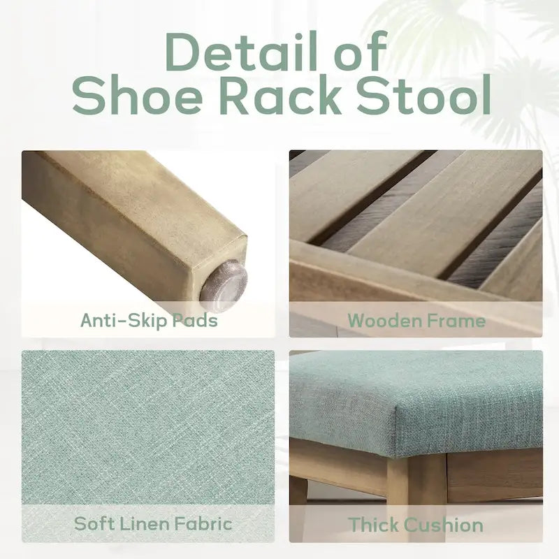 Upholstered Entryway Storage Bench