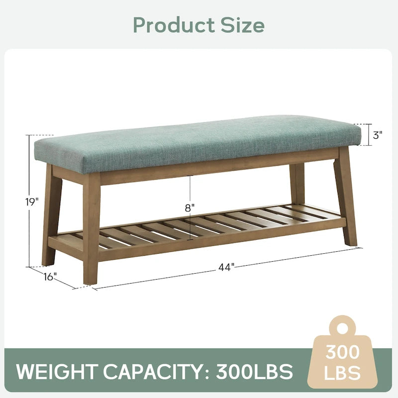 Upholstered Entryway Storage Bench