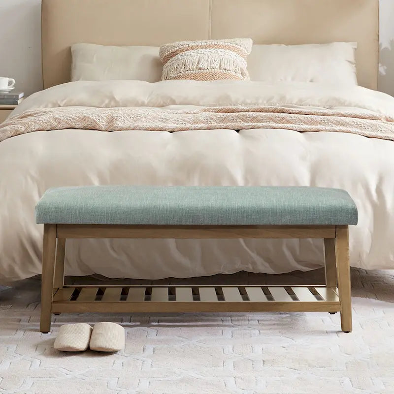 Upholstered Entryway Storage Bench