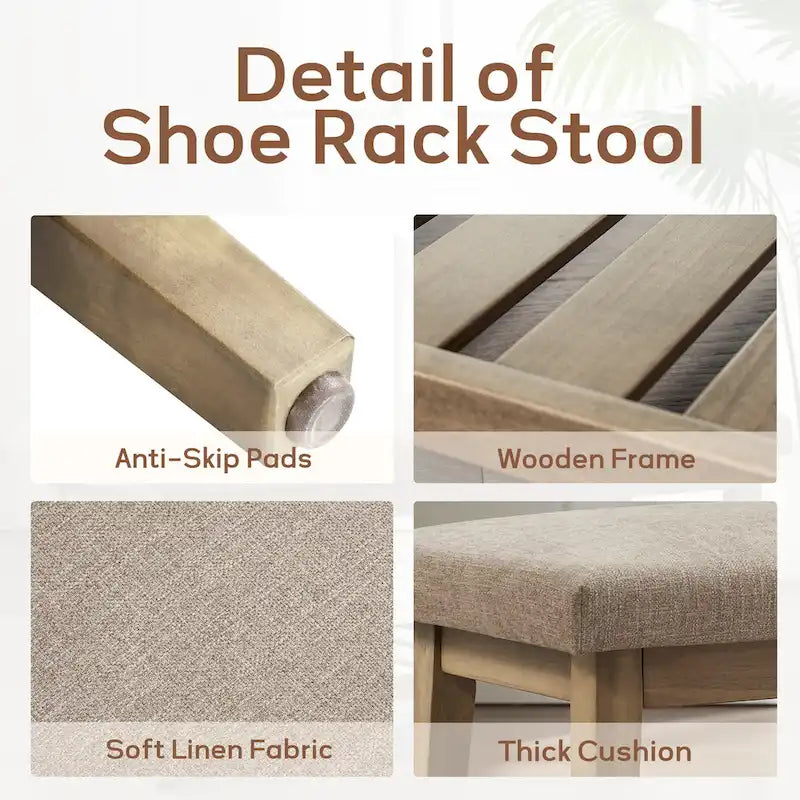 Upholstered Entryway Storage Bench