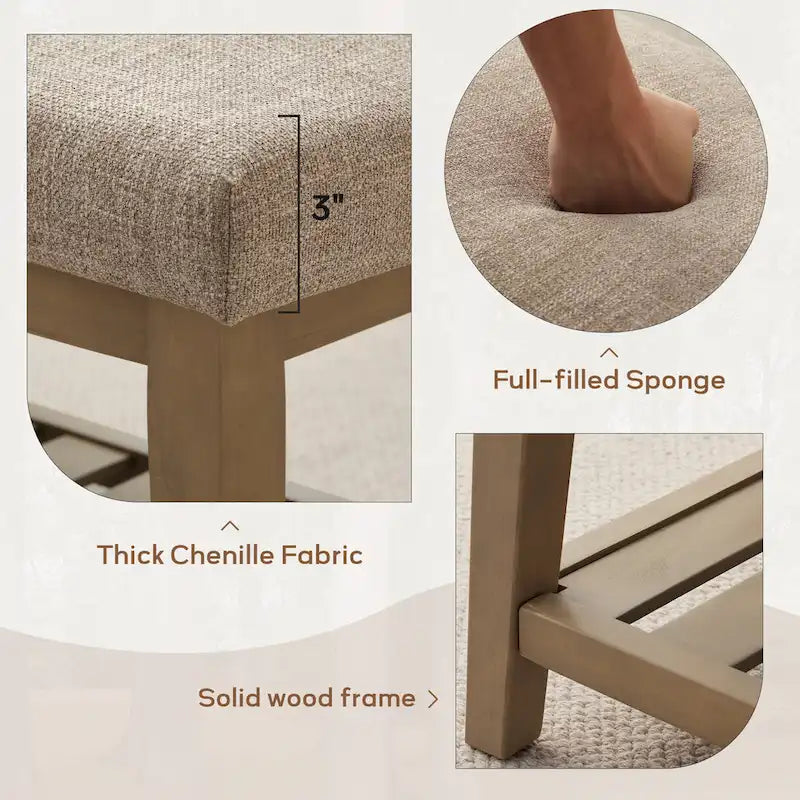 Upholstered Entryway Storage Bench