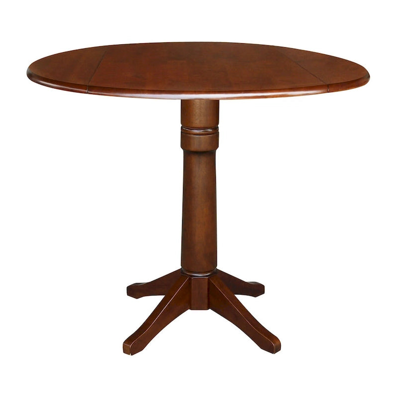 42" Round Dual Drop Leaf Table - Espresso