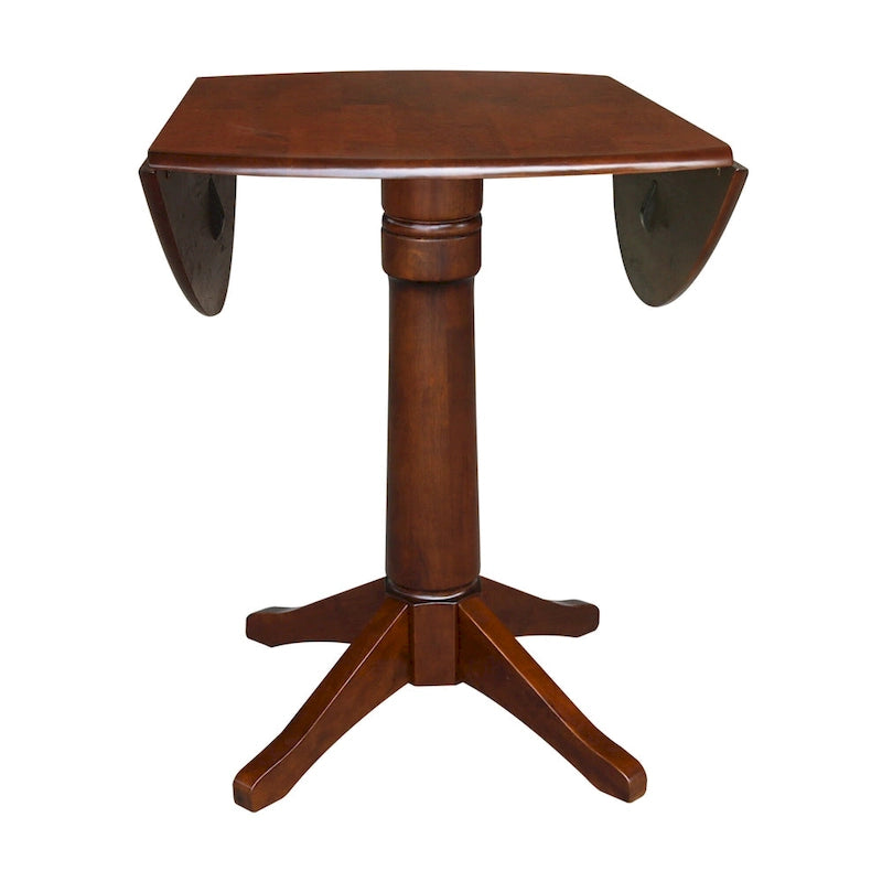 42" Round Dual Drop Leaf Table - Espresso
