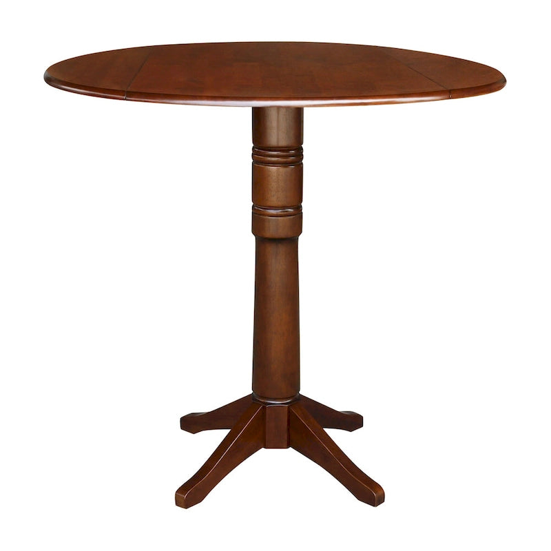 42" Round Dual Drop Leaf Table - Espresso