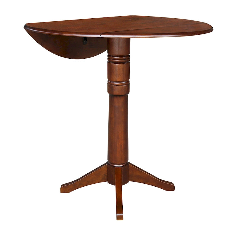 42" Round Dual Drop Leaf Table - Espresso
