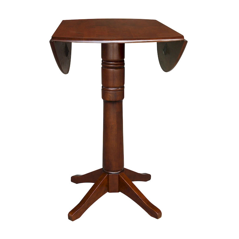 42" Round Dual Drop Leaf Table - Espresso