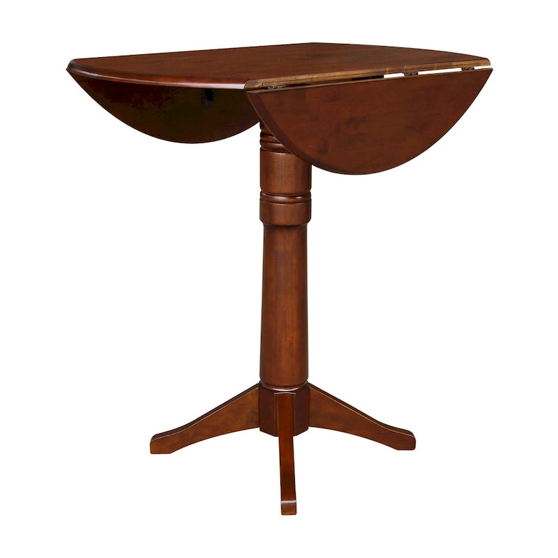 42" Round Dual Drop Leaf Table - Espresso