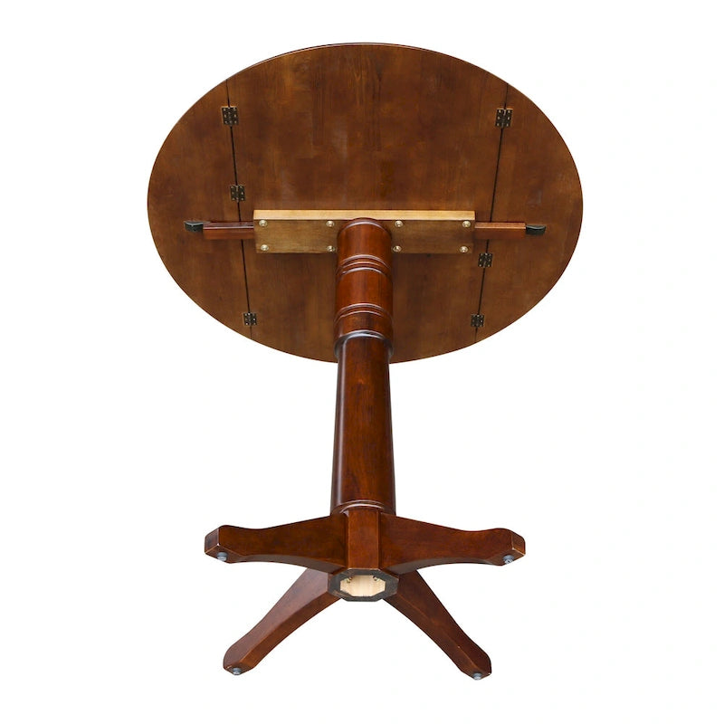 42" Round Dual Drop Leaf Table - Espresso