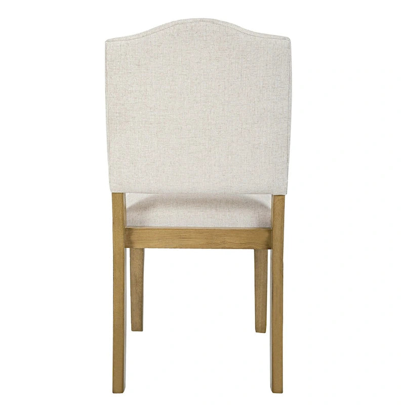 Open Back Upholstered Dining Chair - Cream Textured Woven (Single Pack)