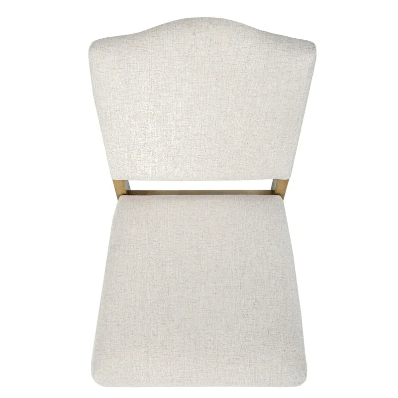 Open Back Upholstered Dining Chair - Cream Textured Woven (Single Pack)