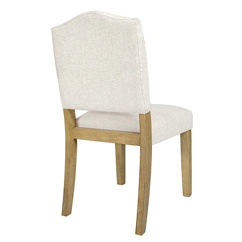 Open Back Upholstered Dining Chair - Cream Textured Woven (Single Pack)
