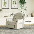 41.5" Faux Leather Manual Swivel Glider Recliner