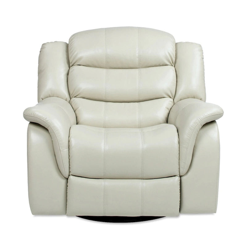 41.5" Faux Leather Manual Swivel Glider Recliner