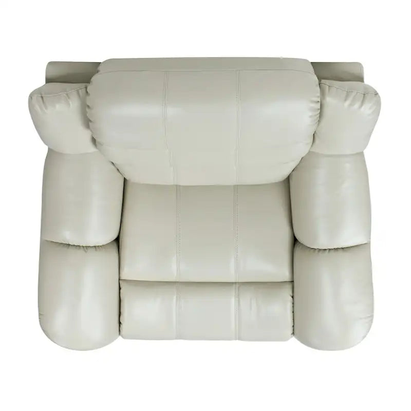 41.5" Faux Leather Manual Swivel Glider Recliner