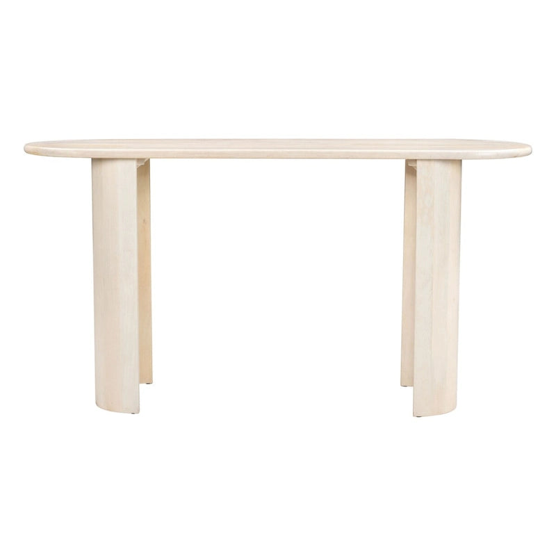 White Washed Acacia Wood Console Table