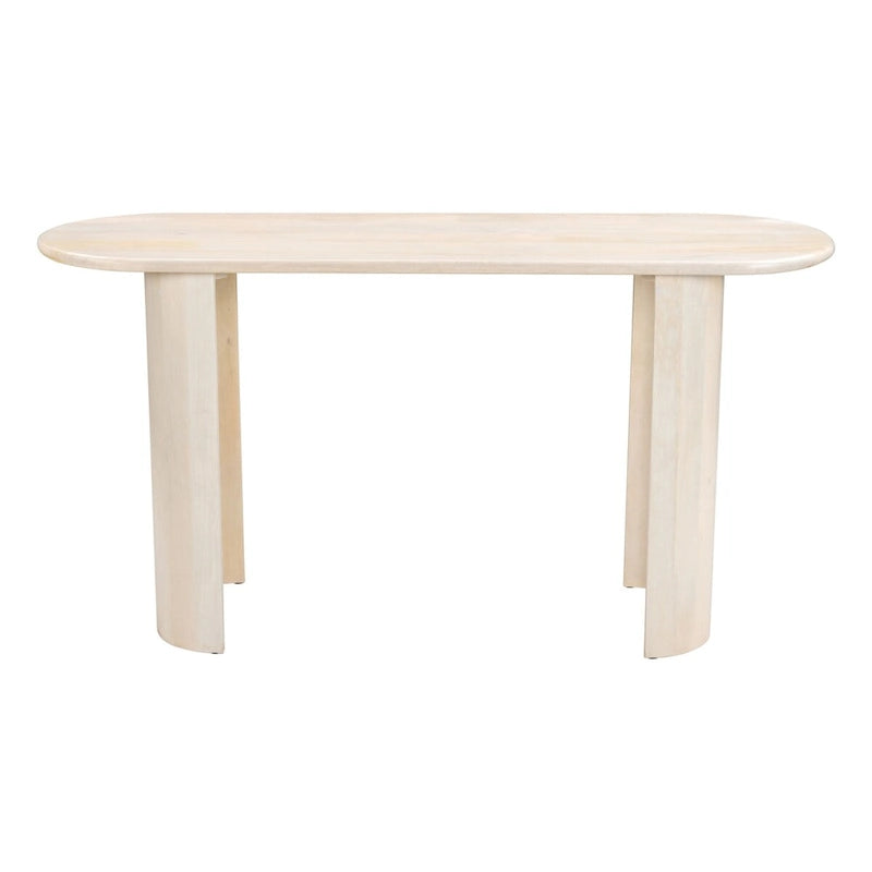 White Washed Acacia Wood Console Table