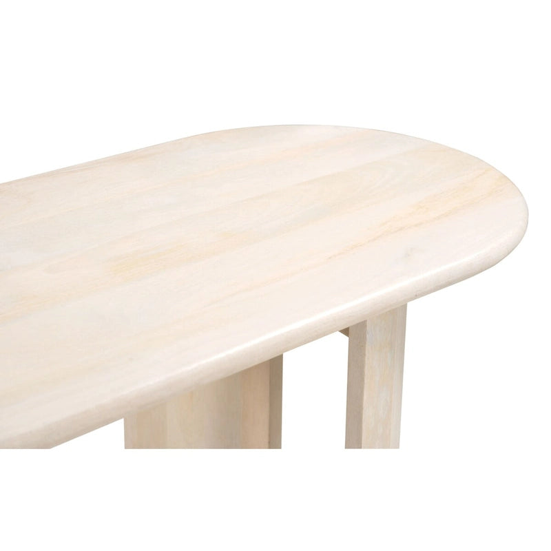 White Washed Acacia Wood Console Table