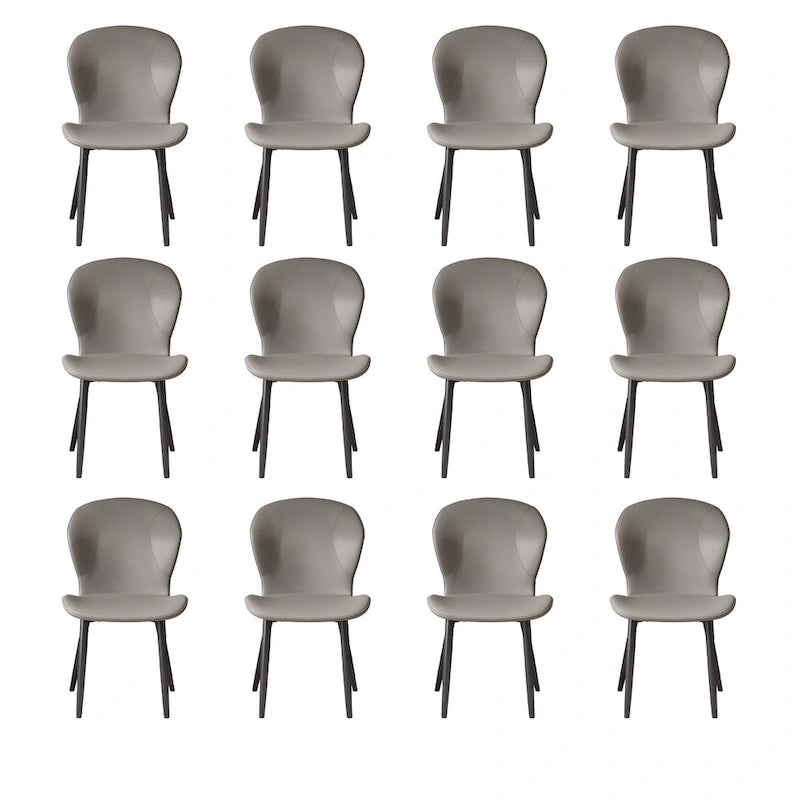 Set of 3/6/9/12 PU Leather Modern Dining Chairs - Comfortable, Easy-to-Clean, Contemporary Design for Kitchen or Dining Room